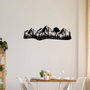 Wallity Mountain Escultura de Pared Metálica Negra